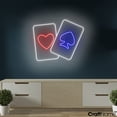 thumbnail image 3 of Craftnamesign Poker Card Neon Light, Poker Card Led Sign, Casino Lounge Neon Sign Wall Art, 3 of 5