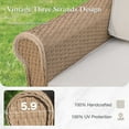 thumbnail image 2 of Sophia & William 7 Pieces Wicker Patio Furniture Set 6-Seat Outdoor Conversation Set with Coffee Table, Beige, 2 of 9