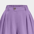 thumbnail image 4 of Vhkiploz Summer Board Shorts for Women's Pleated Everyday Bermuda Shorts Solid Color Beachwear Elastic Hem Wide Leg Running Shorts, 4 of 9