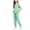Green, variant on Kids Girls Checkered Athletic Sets Short Sleeve Crew Neck Tee Tops Jogger Pants Soft Breathable Casual Outfit for Summer Green