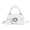 thumbnail image 1 of Qarigey Bolso de mano de PU Cute Street para mujer con correa extraíble para bolsos de mano versátiles de cuero de PU Bolsas de mensajero y de hombro Blanco, 1 of 6