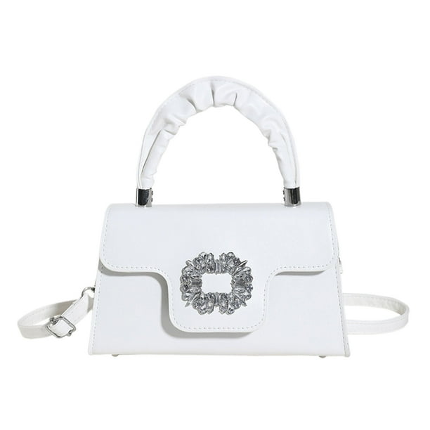 Bolso cruzado Minnieouse para mujer con correa ajustable y amplia gama de usos color blanco