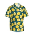 thumbnail image 2 of Daiia Lemon Hawaiian Shirt for Men Gentle Cotton Regular Short Sleeve Casual-3X-Large, 2 of 9