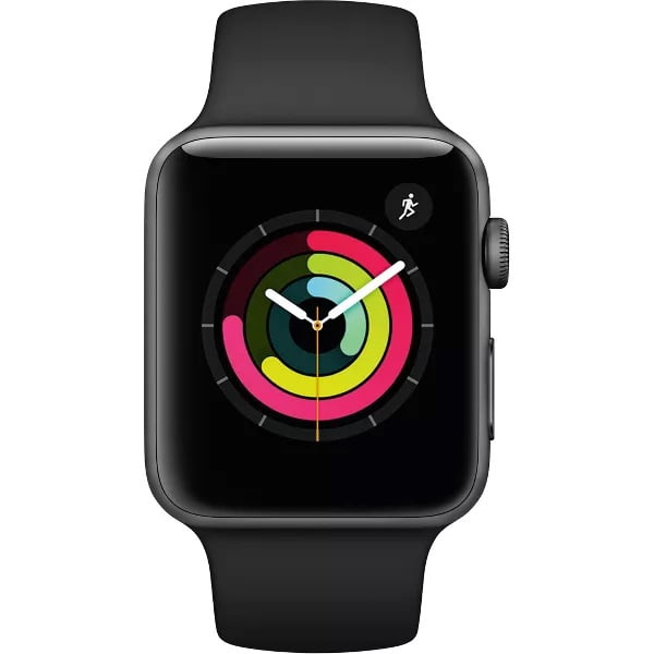 Apple Watch Series 3, 42mm, GPS + Cellular, Space Gray Aluminum