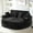 Black, variant on Euroco Full-Compressed Chaise Sofa 80" Curved Chaise Lounge Sofa Boneless Couch Upholstered Sofa Bed with Two Cup Holders for Living Room, Black