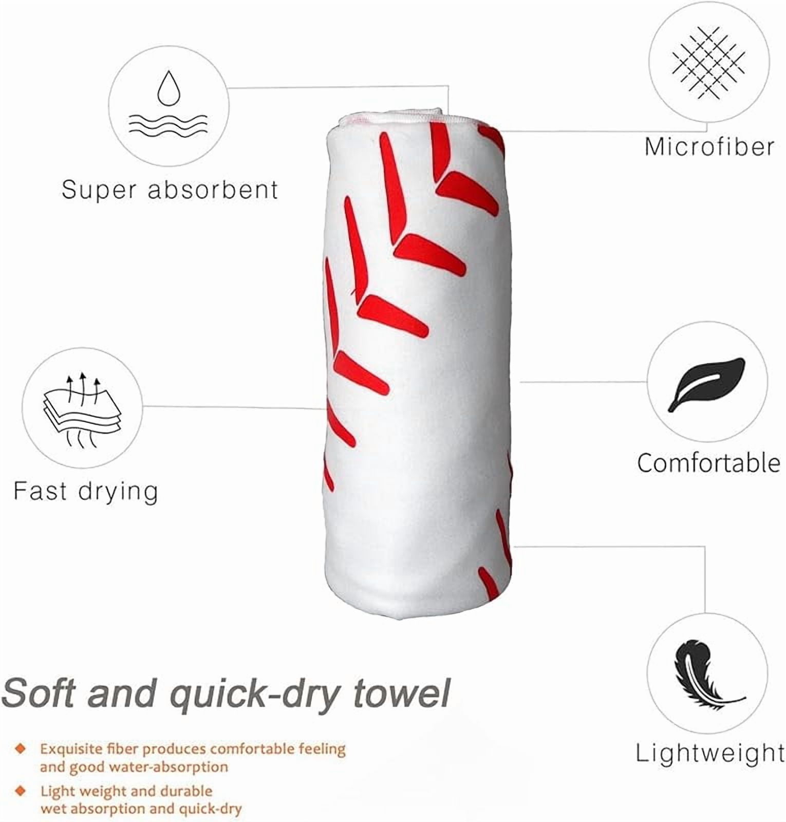 Baseball Stitches Oversized Sand Free Beach Towel 71x36IN Lightweight Quick Dry Terry Towel For Travel, Swimming, Pool, And Camping, Absorbent And Compact Beach Essential For Women Men
