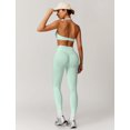 thumbnail image 6 of IDOPIP Workout Sets for Women Seamless Butt Lifting Leggings Halter Sports Bra Scoop Neck Backless Yoga Outfit 2 Piece Gym Running Outfits, 6 of 6