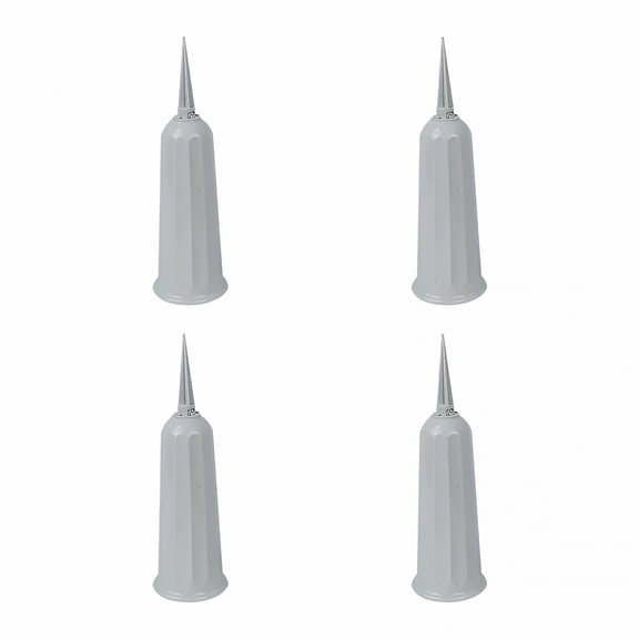 LAMIRO Artificial Cemetery Flowers for Grave,Set of 4 Artificial Flowers Bouquet Memorial Flowers with Vase for Outdoor Cemetery Headstones Graveyard Gravestone Decoration(Blue&Orange-4Pcs)