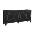 thumbnail image 6 of Hassch Sideboard Buffet Cabinet with 4 Doors, Kitchen Storage Cabinet, Cupboard with Adjustable Shelves, Coffee Bar Cabinet for Dining Room, Living Room, Black, 6 of 10