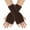 Coffee, variant on Fingerless Thumb Hole Short Gloves Mittens Winter Arm Warmer,Christmas Gifts for Lover(7.5Inch,Coffee)