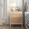 thumbnail image 7 of Tribesigns Nightstand with 2-Drawer, White Wood Nightstand，Industrial End Table with Storage, Bedroom Tall Night Stands Bedside Table, Modern Bedside Furniture with Metal Frame for Bedroom, 7 of 7