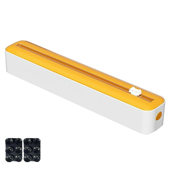 Plastic Wrap Dispenser With Cutter, Reusable Cling Film Dispenser, Cling Wrap Dispenser With Slide Cutter, Also For Aluminum Foil, Tin Foil, Baking Paper