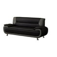 thumbnail image 7 of Kingway Furniture Lilian Faux Leather Livingroom Sofa in BlackGray, 7 of 7