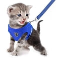 thumbnail image 1 of Correa para perro gato y cuero para caminar, estilo chaleco con cuerda de tracción transpirable (azul), 1 of 6