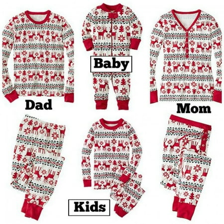 

Christmas Kids Baby Adult Family Pajamas Set Sleepwear Nightwear Pyjamas Outfits