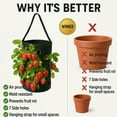 thumbnail image 4 of Vertical Garden Hanging Planter - 7 Hole Felt Bag for Strawberries, Compact Reusable Design, 4 of 7
