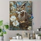 thumbnail image 4 of Qisvanset Framed Canvas Wall Art 12x16 Inch White Flower Great Horned Owl Rustic Wall Art, 4 of 5
