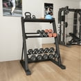 thumbnail image 2 of Cofiyard 3 Tier Dumbbell Rack, 700LB Capacity Adjustable Weights Rack for Home Gym, Heavy-Duty Weight Storage Organizer for Dumbbells, 2 of 7