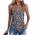 thumbnail image 2 of Boho Tank Top for Women Summer Tops Ladies V Neck Sleeveless Vests Basic Casual Loose Fit Black XXXL, 2 of 6