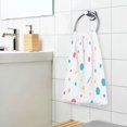 thumbnail image 3 of Yayeee 2 Pack Hand Towels for Bathroom 100% Cotton 16" x 28" Soft Absorbent Kitchen Towel, White Retro Pattern, 3 of 7