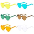 thumbnail image 4 of Gafas de sol con forma de corazón de melocotón para hombre y mujer, gafas de sol con forma de corazón integradas, de gelatina transparente y color amor, 4 of 6