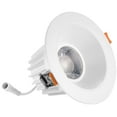 thumbnail image 2 of Maxxima 4 in. Low Kelvin Slim Round Recessed Anti-Glare LED Downlight, White Trim, Canless IC Rated, 1200 Lumens, 5 CCT 2200K-3500, 2 of 11