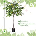 Fake Lemon Tree, 5FT Artificial Lemon Silk Plants, Pre Potted Faux