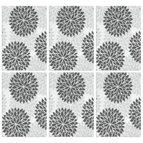 6 Pcs Funny Kitchen Towels,Gray Floral Pattern Microfiber Dish Towels,Kitchen Tea Towels,Kitchen Towel Set (18" X 26")