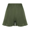 thumbnail image 5 of Xixinqiwan Shorts for Women under $5,Linen Ruffle Shorts for Women High Waisted Lounge Comfy Casual Cotton Shorts for Summer Casual, 5 of 7