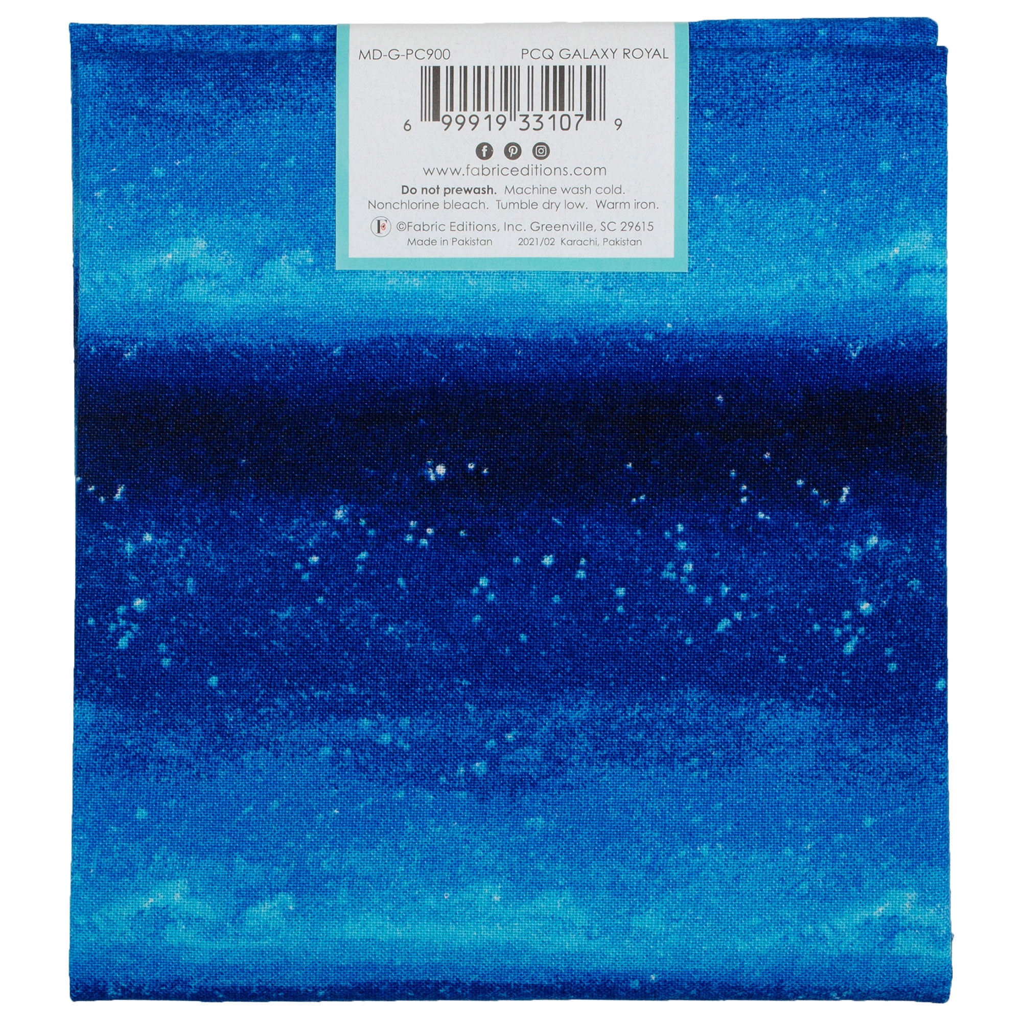 (4 pack) Create It 18"x21" 100% Cotton Galaxy Precut Sewing & Craft Fabric, Blue 1 Piece