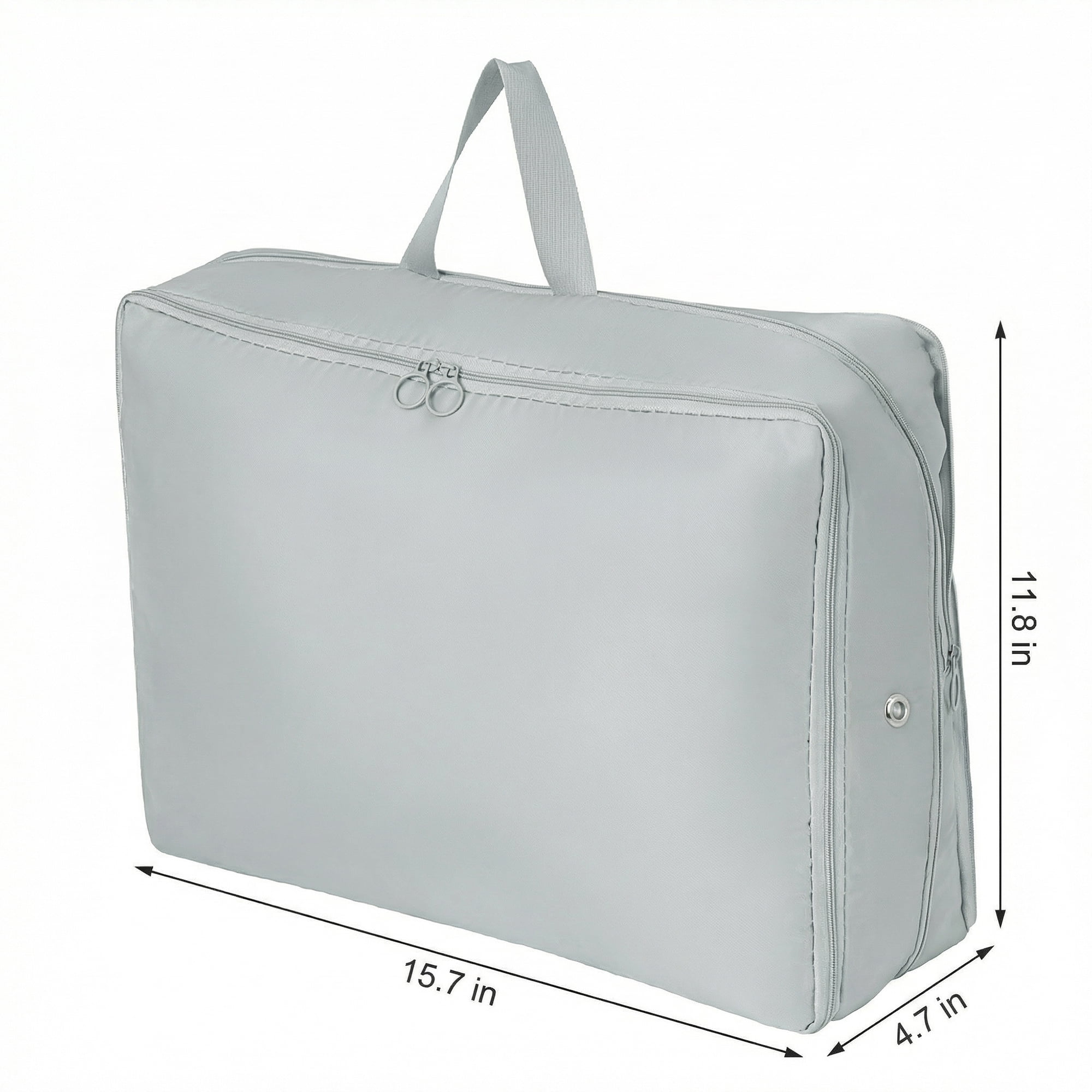 Unique Bargains Foldable Storage Bags Ideal for Organizing Bedroom Grey 15.7"x4.7"x11.8"