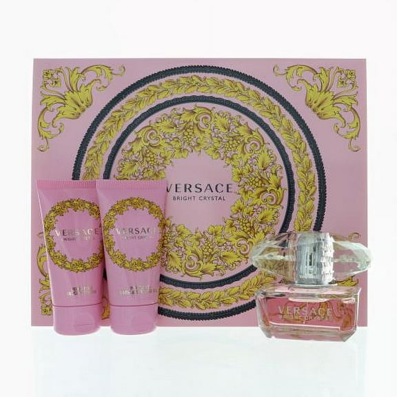VERSACE BRIGHT CRYSTAL WOMEN 3 PIECE GIFT SET - 1.7 OZ EAU DE TOILETTE SPRAY by VERSACE
