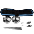 thumbnail image 1 of 1 Juego de Cuberterías Combinadas Accesorio de Cocina Gastronómica Durable - azul ( de fondo plano) Juego de piezas azul ( de fondo plano) Soledad Juego de cubiertos para camping, 1 of 10