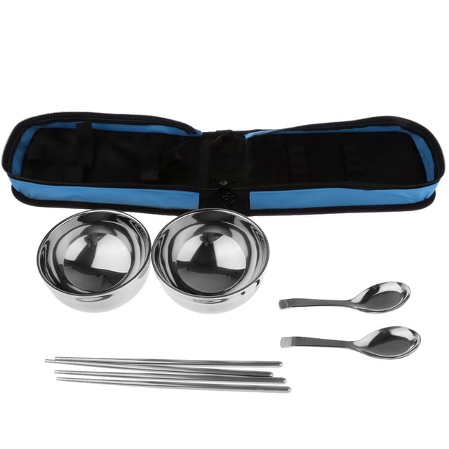 1 Juego de Cuberterías Combinadas Accesorio de Cocina Gastronómica Durable - azul ( de fondo plano) Juego de piezas azul ( de fondo plano) Soledad Juego de cubiertos para camping