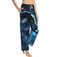 thumbnail image 6 of Salouo Celestial Ram Night Sky Print Women's Pajama Pants Casual Loose Sweatpants PJs Flowy Pants Drawstring Palazzo for Women Wide Leg Pants Lounge Pajama -Medium, 6 of 8