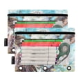 thumbnail image 3 of Cows with Daisy Flowers 2 Pack Pencil Pouches Zipper Pencil Case 3 Ring Pencil Pouch Cosmetic Bag, 3 of 6