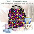 thumbnail image 5 of Fuzoiu Colorful Hearts Print Diaper Bag Backpack,Baby Essentials Travel Tote,Multi function Waterproof Diaper Bag, Travel Essentials Baby Bag - Unisex, 5 of 6