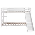 thumbnail image 2 of Tcbosik Twin Size Bunk Bed, Wooden Bed Frame with Ladder for Boys and Girls, No Box Spring Needed, Gray, 2 of 6