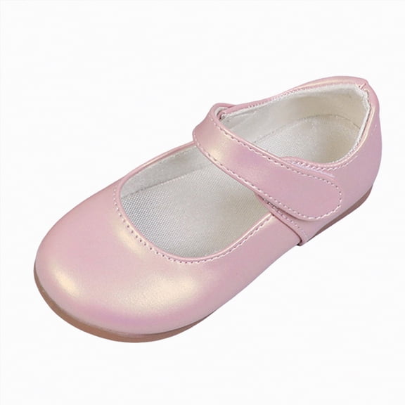 enyan Girls Dress Shoes Wedding Party Heel Mary Jane Princess Flower Shoes (Toddler/Little Kid/Big Kid) Toddler Dress Shoes Girls,Pink,Size 8