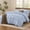 Lake Blue, variant on Duvet Cover Set Queen Size, 100% Washed Cotton, Ultra Soft Comforter Cover Linen Feel, 3PCs Breathable Bedding Set for All Season (White 90"x90")
