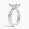 thumbnail image 2 of 2.40Ct. GRA Certified Moissanite Emerald-Cut 9x7mm Solitaire Ring With Rhodium Plated, 2 of 5