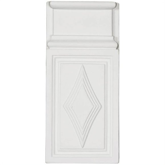 Ekena Millwork PB04X10X01DI 4.38 x 9.63 x 1.25 in. Diamond Plinth Block