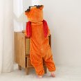 thumbnail image 5 of Eltusu Boys Flannel Jumpsuits, Warm Hooded Cosplay Comfy Winter Rompers Orange Size 3 Months-4 T, 5 of 6