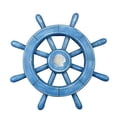 thumbnail image 2 of Handcrafted Decor new-dark-blue-sw-12-seashell Dark Blue Decorative Ship Wheel with Seashell- 12 in., 2 of 3