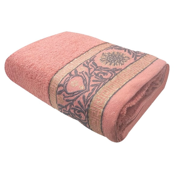 Toalla Medio Baño colores varios, 140x70cm - Suave Y Absorbente- Cenefa Bordada