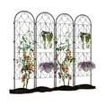 thumbnail image 2 of 2/4 Pack Panels No Dig Dog Fence Outdoor - 74.8 Inch Tall Rustproof Animal Barrier with Gate, Decorative Garden Fence Panels for Yard Border, Patio（74.8 x 21.6 inch）, 2 of 7
