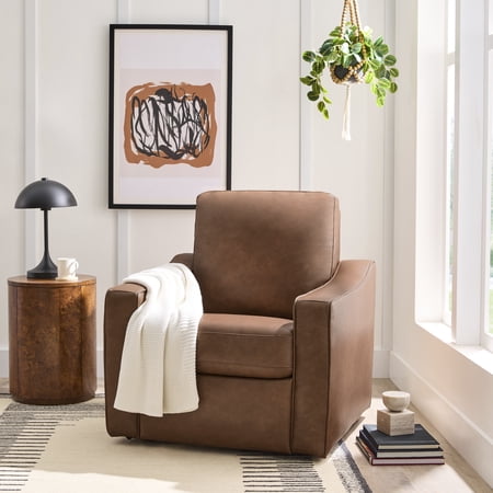 BETTER HOMES & GARDENS ALLEN PUSH-BUTTON POWER RECLINER CHAIR, COCOA FAUX LEATHER