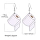 thumbnail image 2 of Pendientes para mujer, regalos para mujer, pendientes de moda con diseño de mascarilla de papel higiénico, impresión a doble cara, joyería de cuero, pendientes de moda., 2 of 2