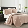 thumbnail image 6 of Chic Home Shalon 3-Piece Geometric Cotton Quilt Set, King, Blush, 6 of 6