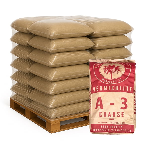 Palmetto 4 Cubic Foot Organic Grade 3 Coarse Vermiculite Planting Soil Additive, 30 Pack